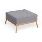 Christopher Knight Home Carson Lund Mid-Century Tufted Fabric Square Ottoman