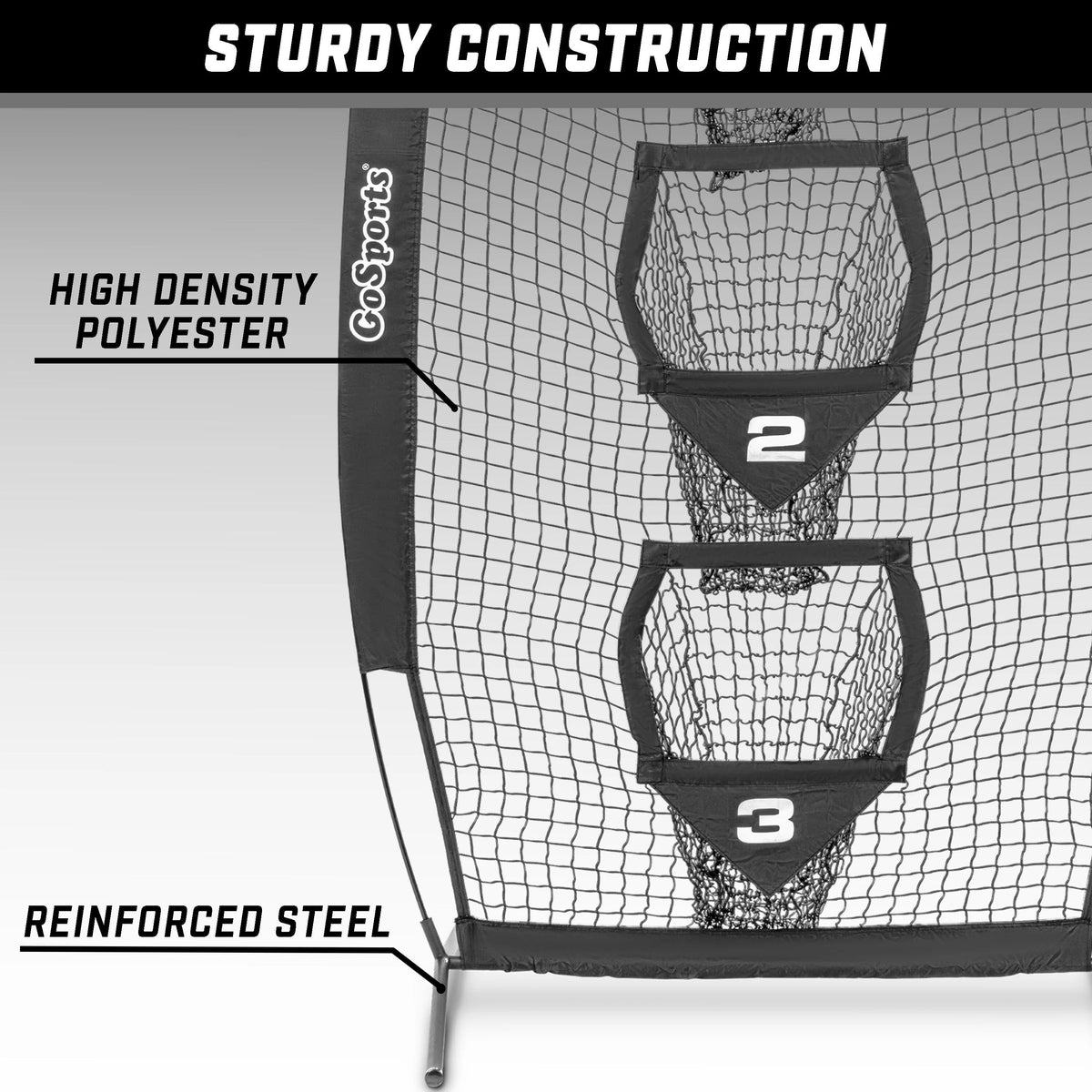 8' x 4' QB Training Throwing Net (Black, No Case)