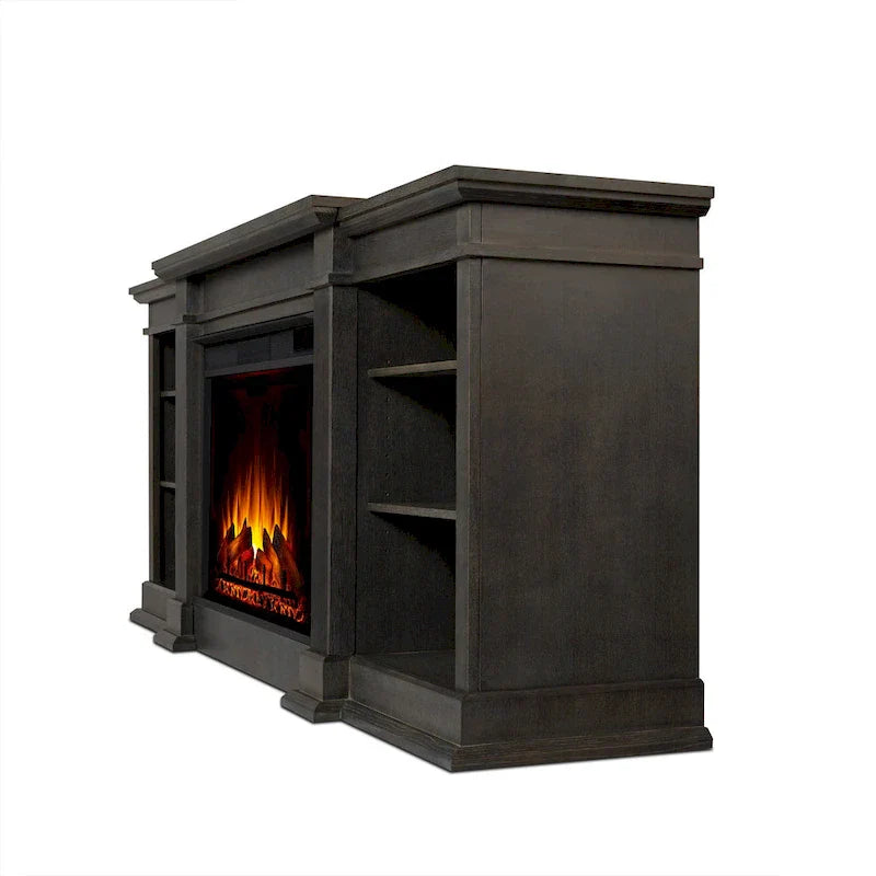 Real Flame Eliot 81" Grand Antique Grey TV Stand with Electric Fireplace