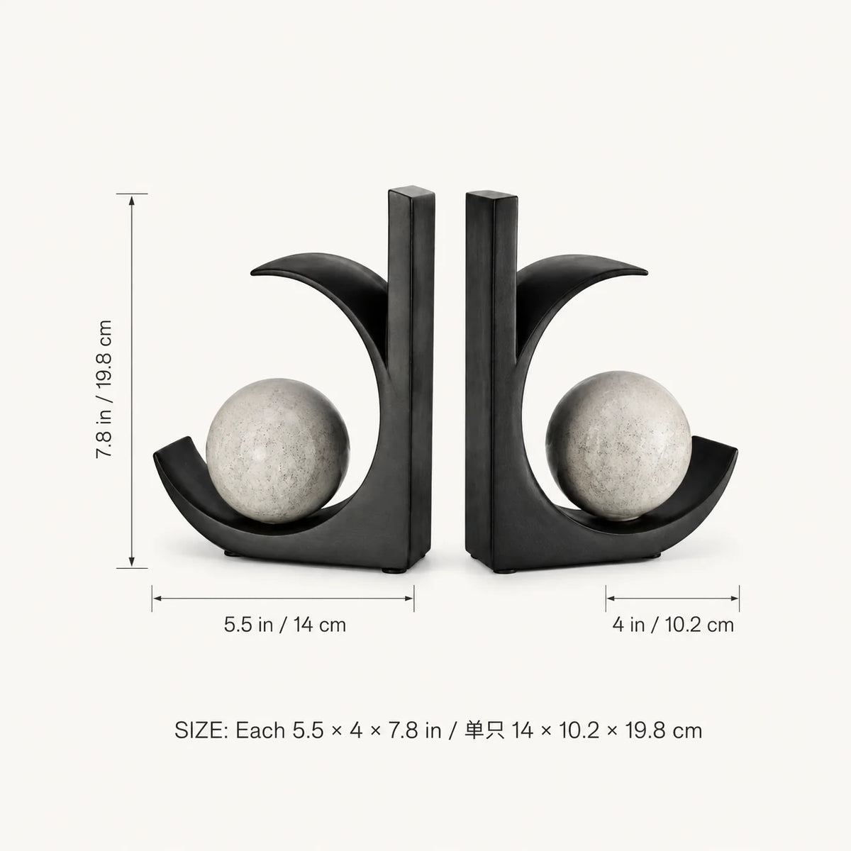 Counterpoise Bookend Pair