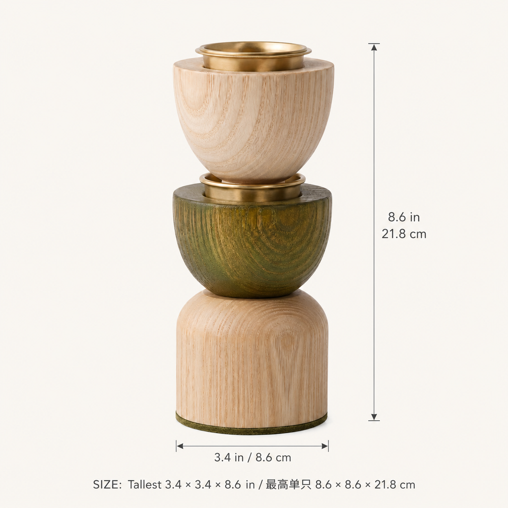 Sprout Stack Candleholder Trio