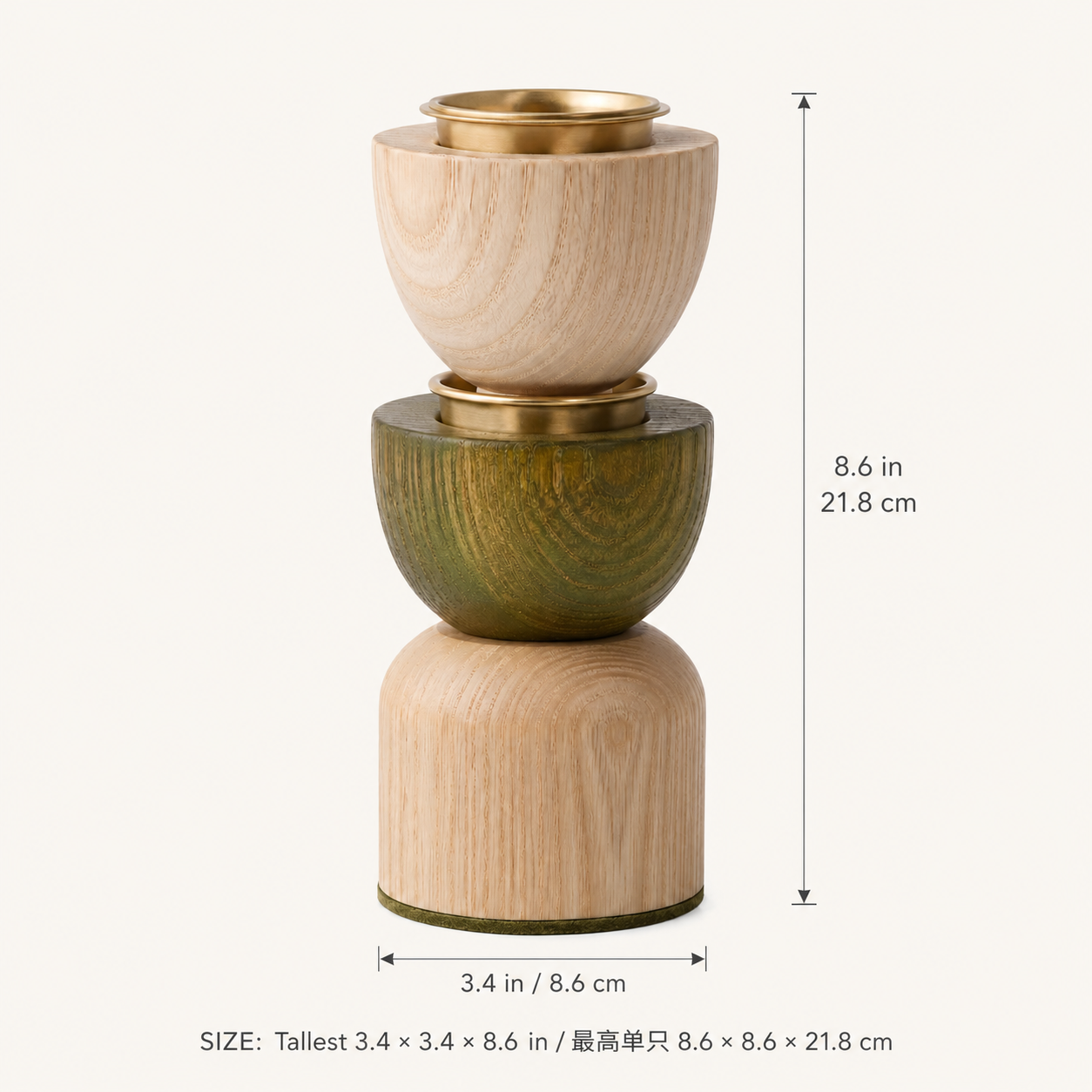 Sprout Stack Candleholder Trio