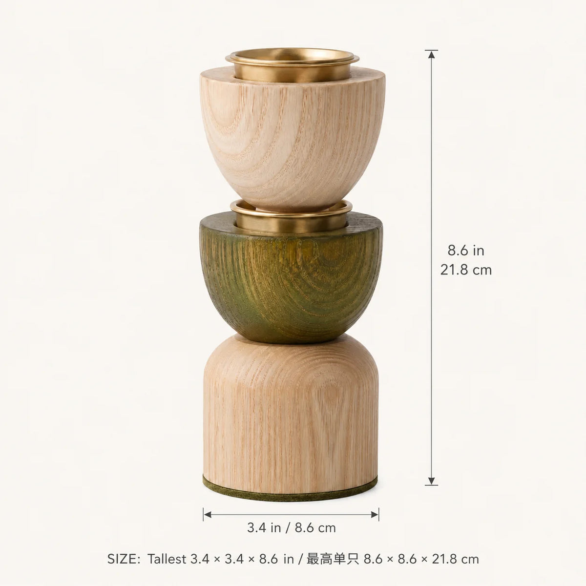 Sprout Stack Candleholder Trio