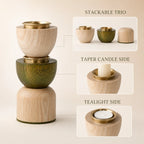 Sprout Stack Candleholder Trio