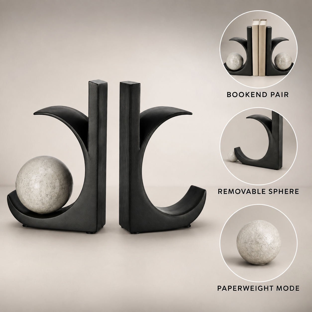 Counterpoise Bookend Pair
