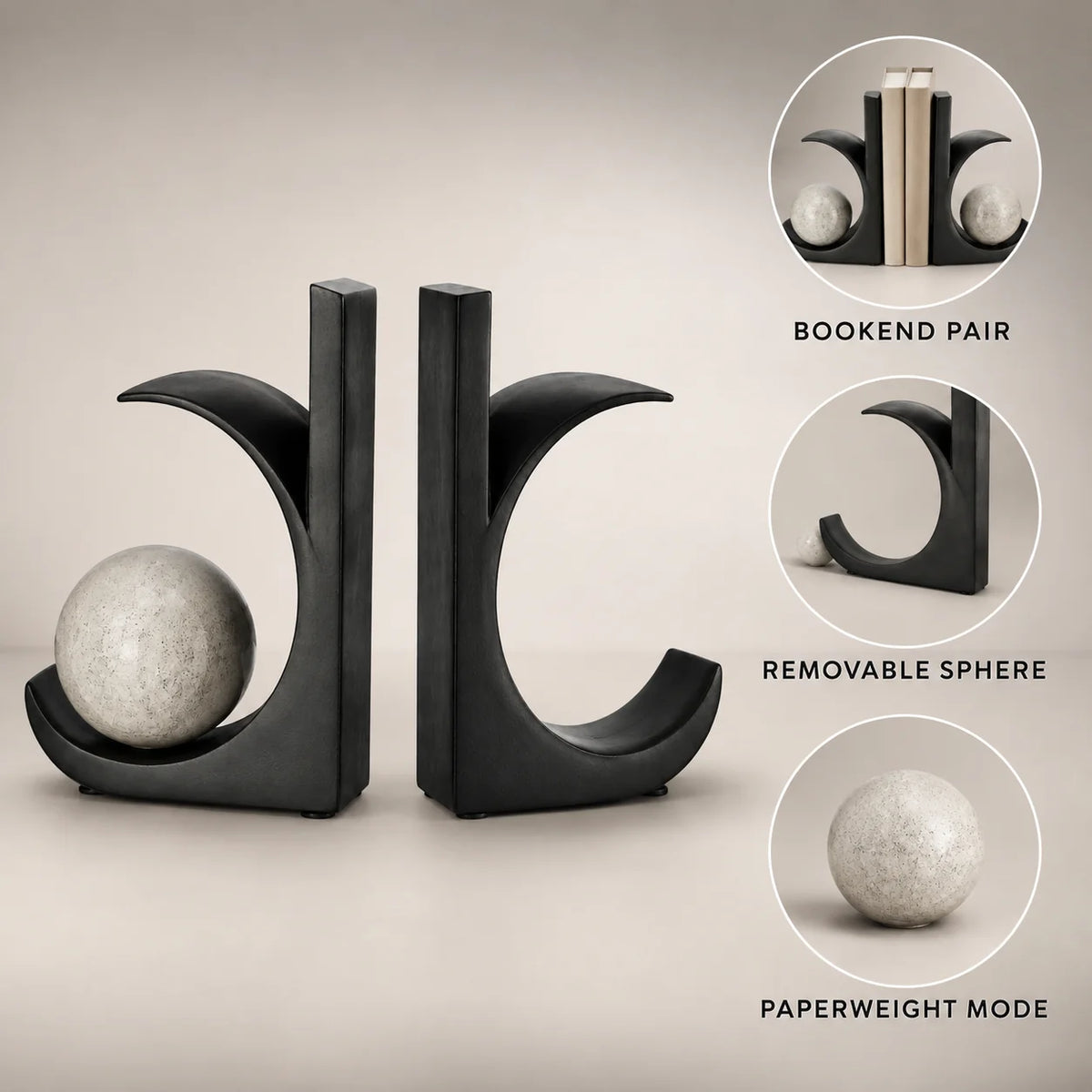 Counterpoise Bookend Pair