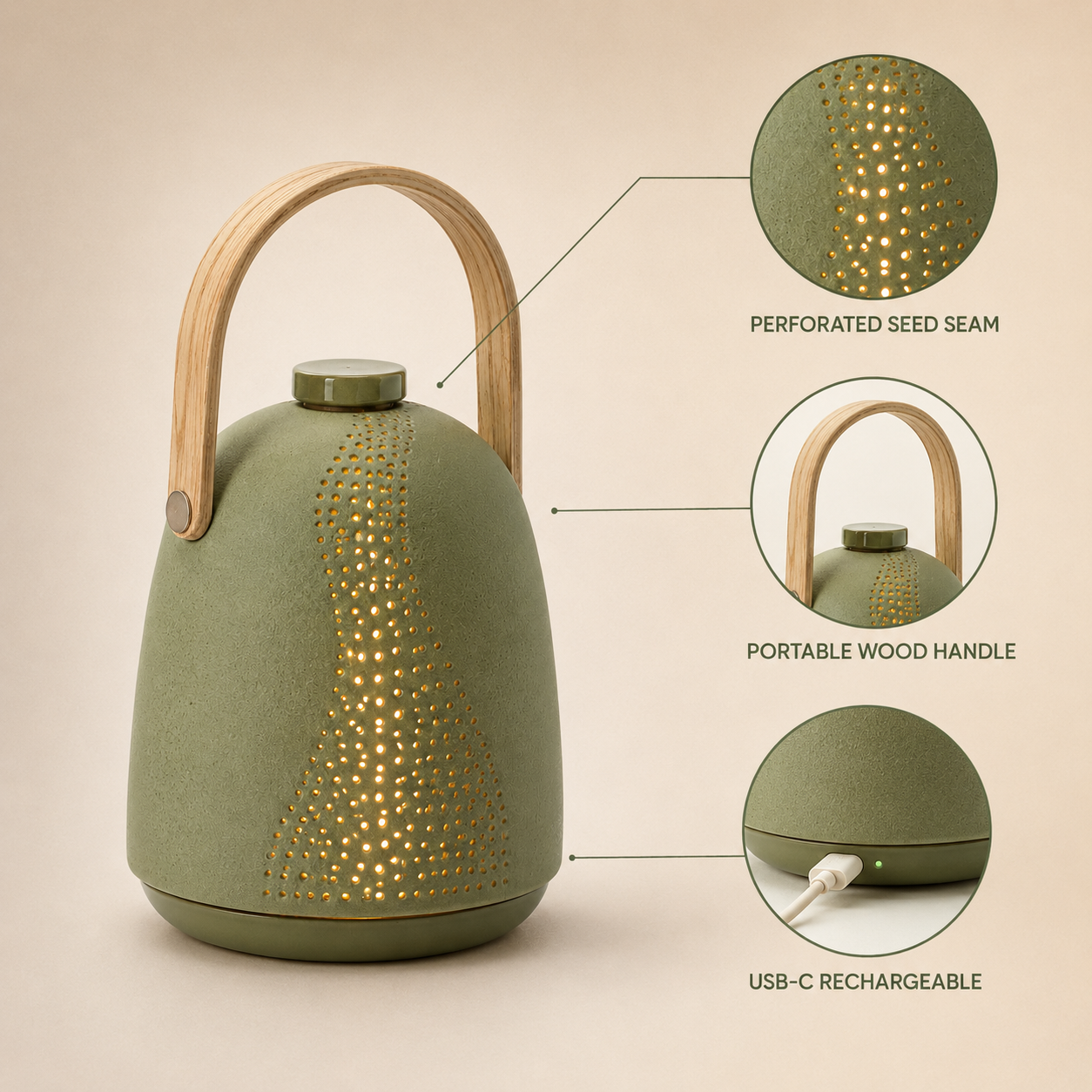 Seedbell Table Lantern