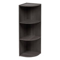 3-Tier Corner Curved Shelf Organizer, Gray