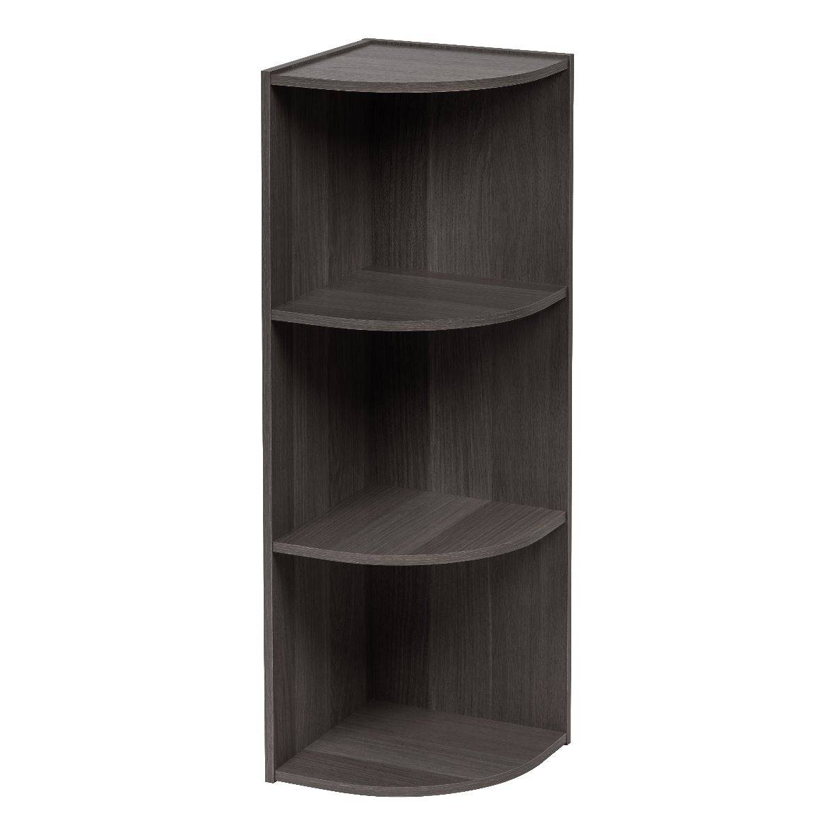 3-Tier Corner Curved Shelf Organizer, Gray