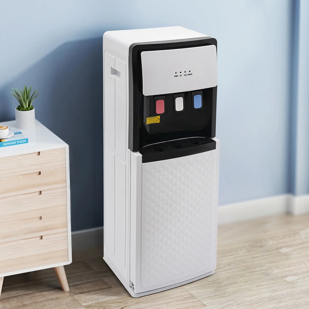 White Water Dispenser Bottom Loading Water Cooler for 5 Gallon Bottles for Offices, Nurseries, Homes, Gyms, Kitchen