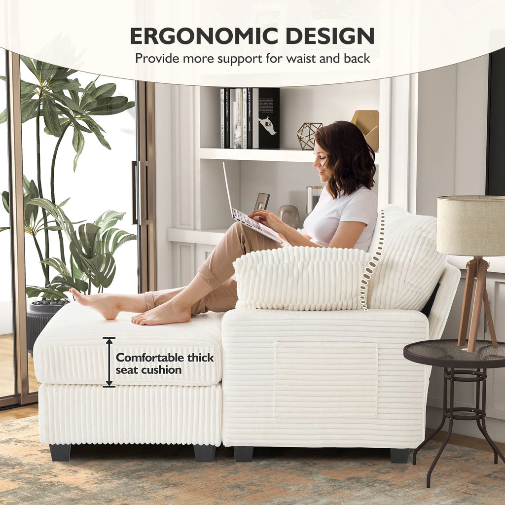 BedLuxury Oversized Accent Chair with Ottoman for Living Room, Single Sleeper Sofa Armchair with 3 Pillows, Lounge Sofa Bed, Green