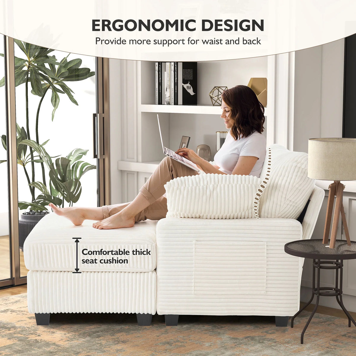 BedLuxury Oversized Accent Chair with Ottoman for Living Room, Single Sleeper Sofa Armchair with 3 Pillows, Lounge Sofa Bed, Green