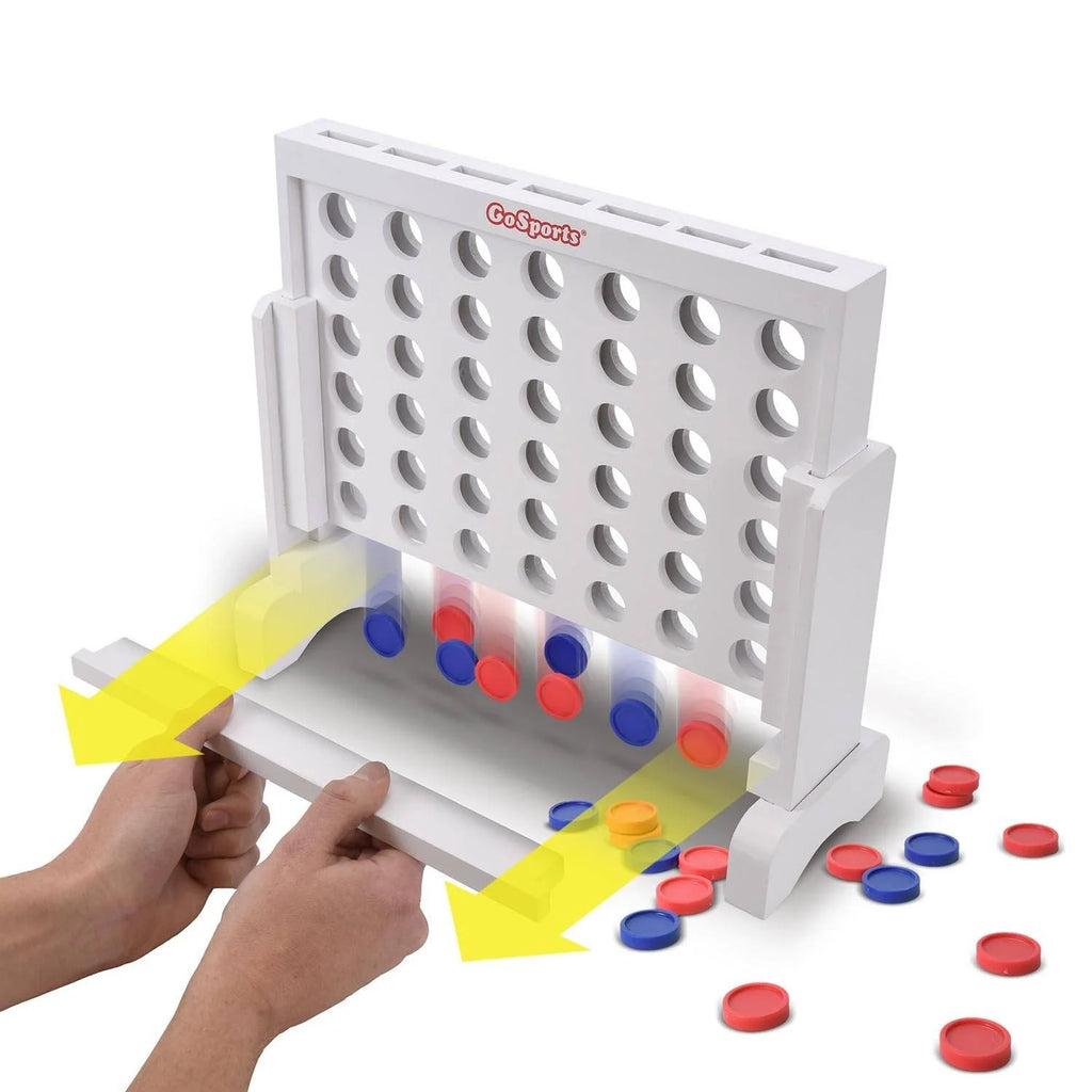 1' Wooden 4-in-a-Row Game Set | White
