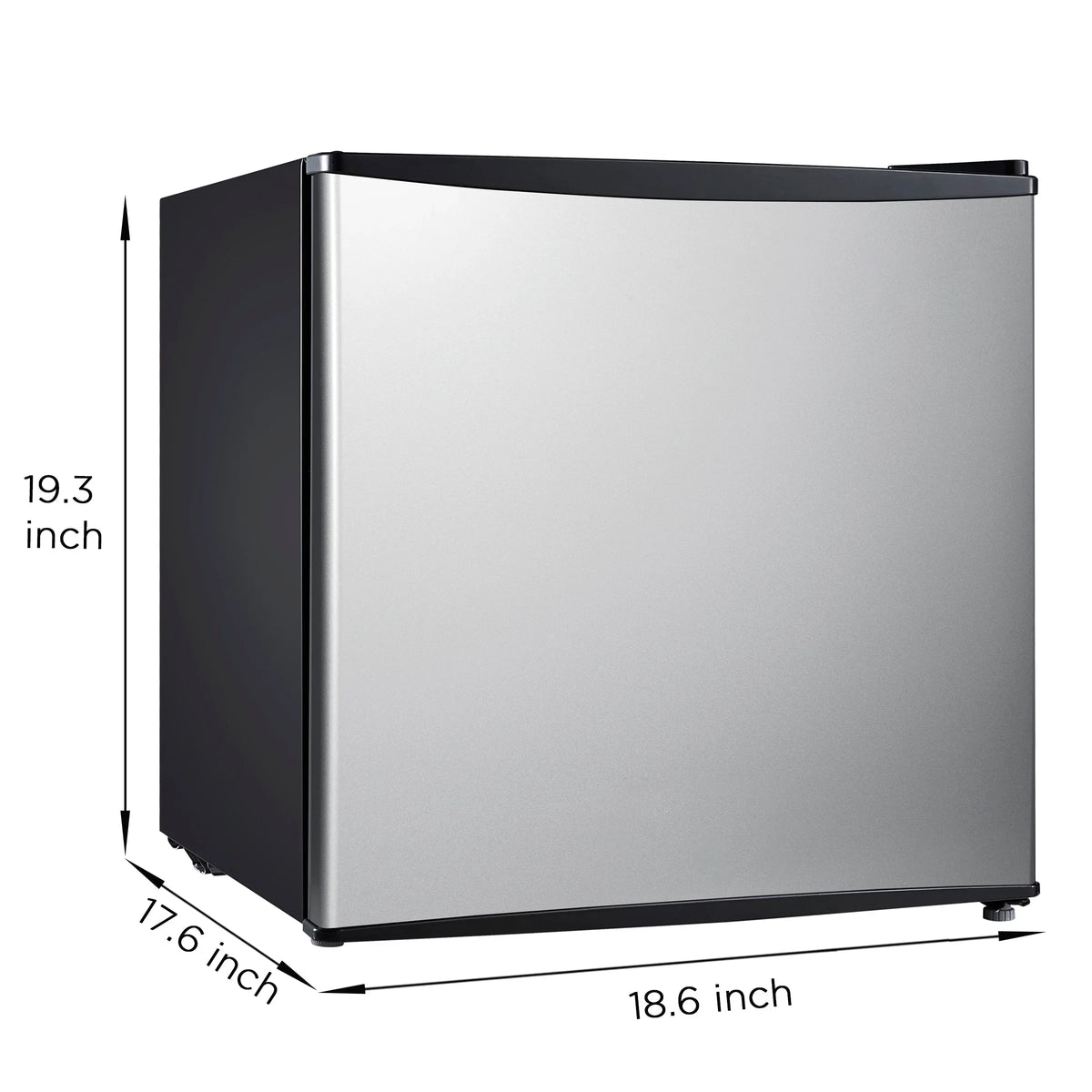 Mainstays 1.7 Cu. ft. Single Door Mini Refrigerator, Stainless Steel Look