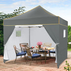 Hoteel 10x15 Heavy Duty Canopy Tent with 4 Sidewalls,Pop up Canopy for Parties Wedding,Commercial Easy up Gazebo with Roller Bag,UV 50+ &,Black