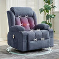 Recliner Chair, Rocking Chairs with Massage and Heat, Side Pockets and Cup Holder