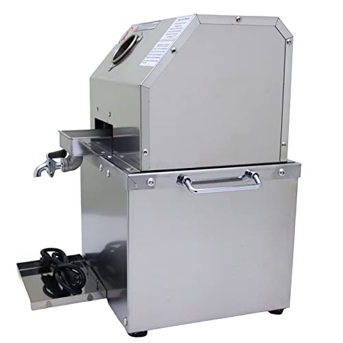 110V Electric Sugar Cane Press Juicer Machine, 800W Stainless Steel Desktop Sugarcane Juicing Crusher Extractor, with 3 Rollers for Home and Commercial