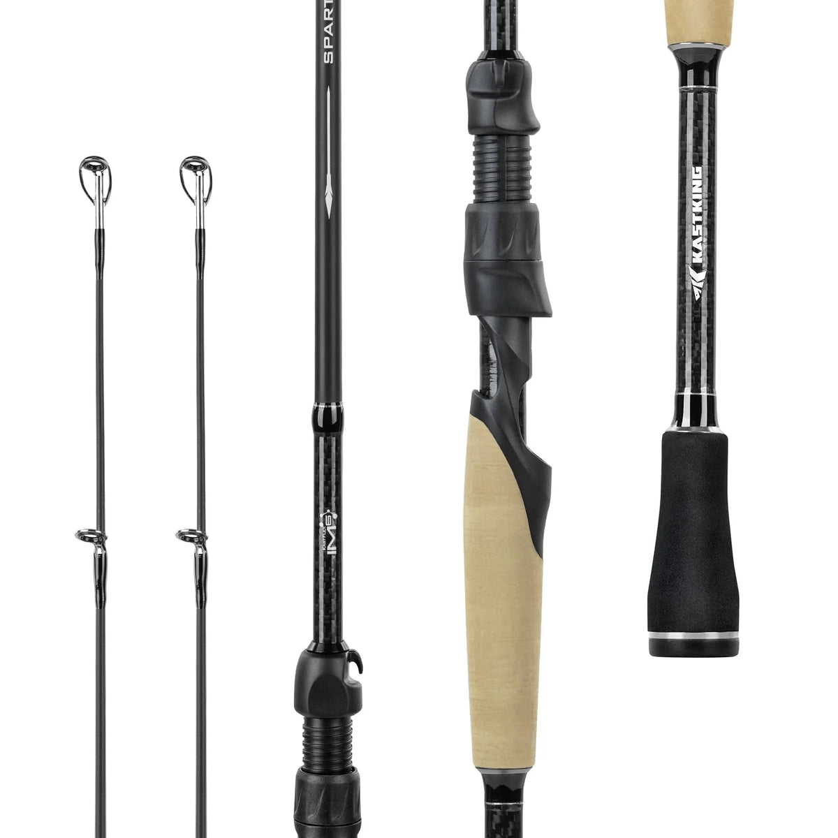 KastKing Spartacus II Plus Twin-Tip Spinning Rod | 6'0" / Fast-Medium Light-2+ Extra Tip