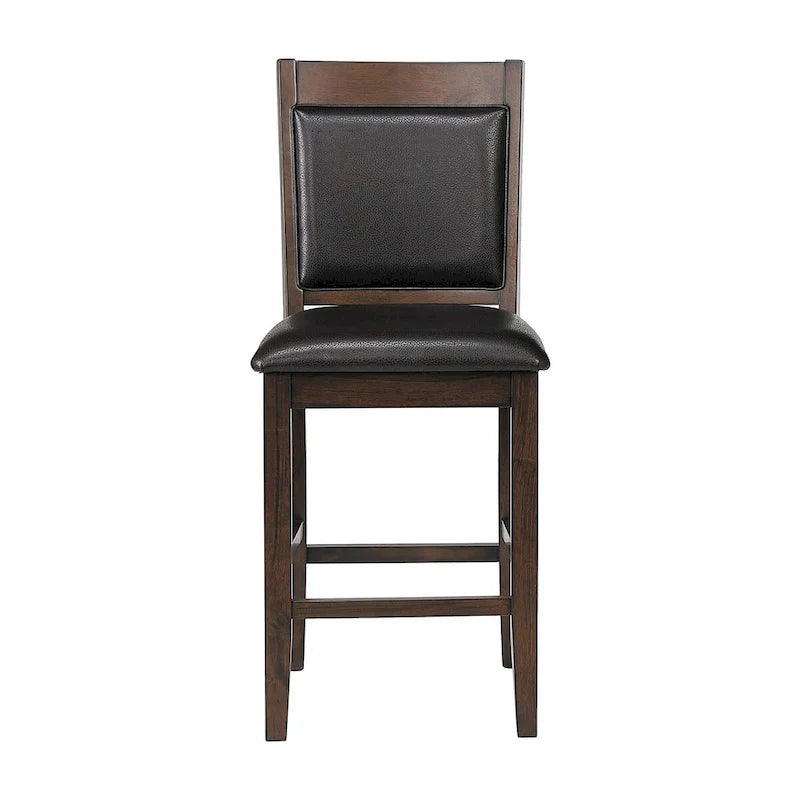 9-Piece Counter Height Dining Set in Ferrara Walnut and Brown