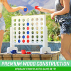 2' Wooden 4-in-a-Row Game Set | White
