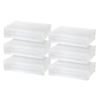 Large Desktop Stacking Drawer, 6 Pack, Clear