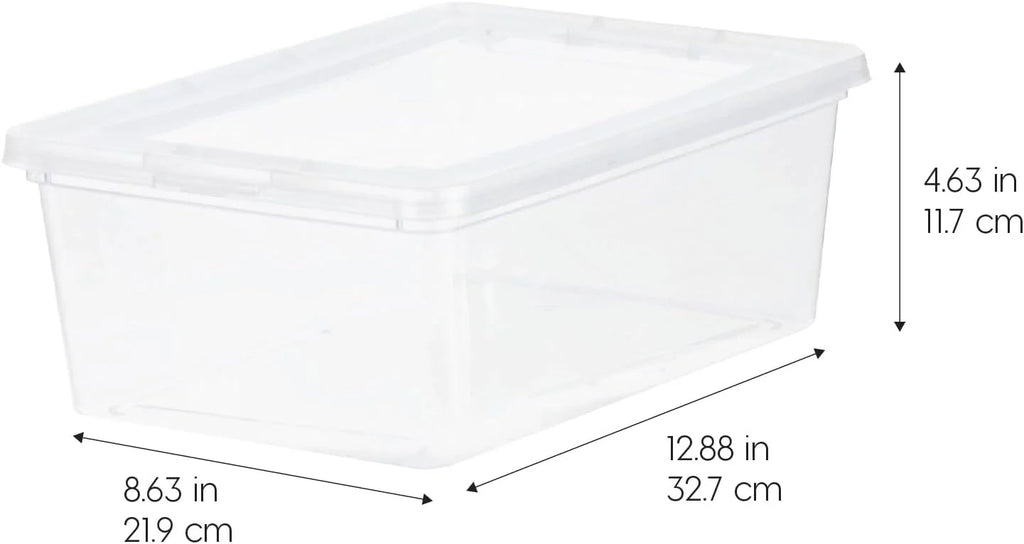 7 Quart Plastic Storage Bins with Lids (8-pack)