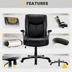 Ergonomic Office Chair with High Back Flip Up Armrests and Rolling Base