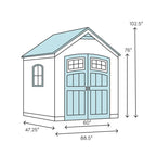 Outdoor Covington 7 1/2 ft. W x 4 ft. D Storage Shed