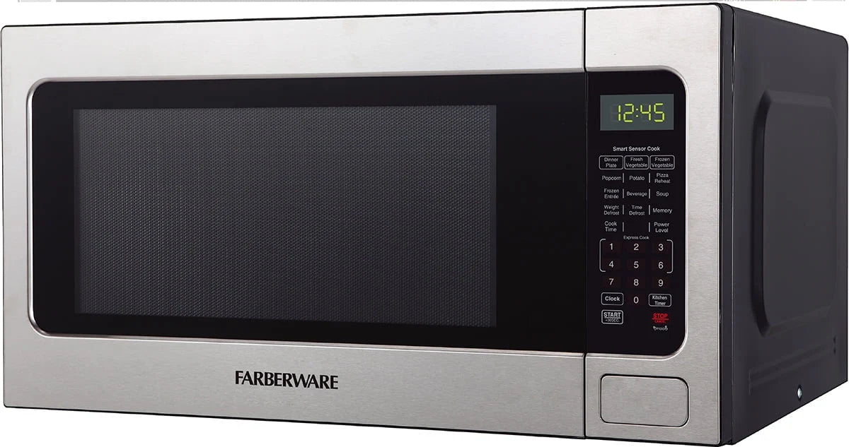 Farberware FMGZ09BKA 0.9 Cu. Ft. Microwave Oven, 900W, Digital Control, LED Display, 6 Cooking Presets, Black