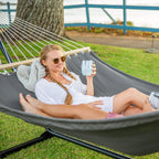 SUNCREAT 2 Person Hammock with Stand. 450 lbs Capacity