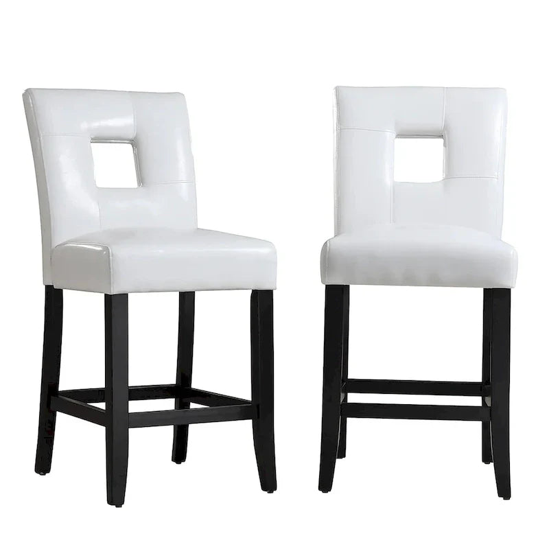 Brda Keyhole Counter Height High Back Stools - Set of 2