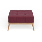 Christopher Knight Home Carson Lund Mid-Century Tufted Fabric Square Ottoman