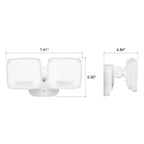 Hyper Tough 3000 Lumen Motion Activated LED Security Light with Adjustable Dual Lamp Heads, Hardwired