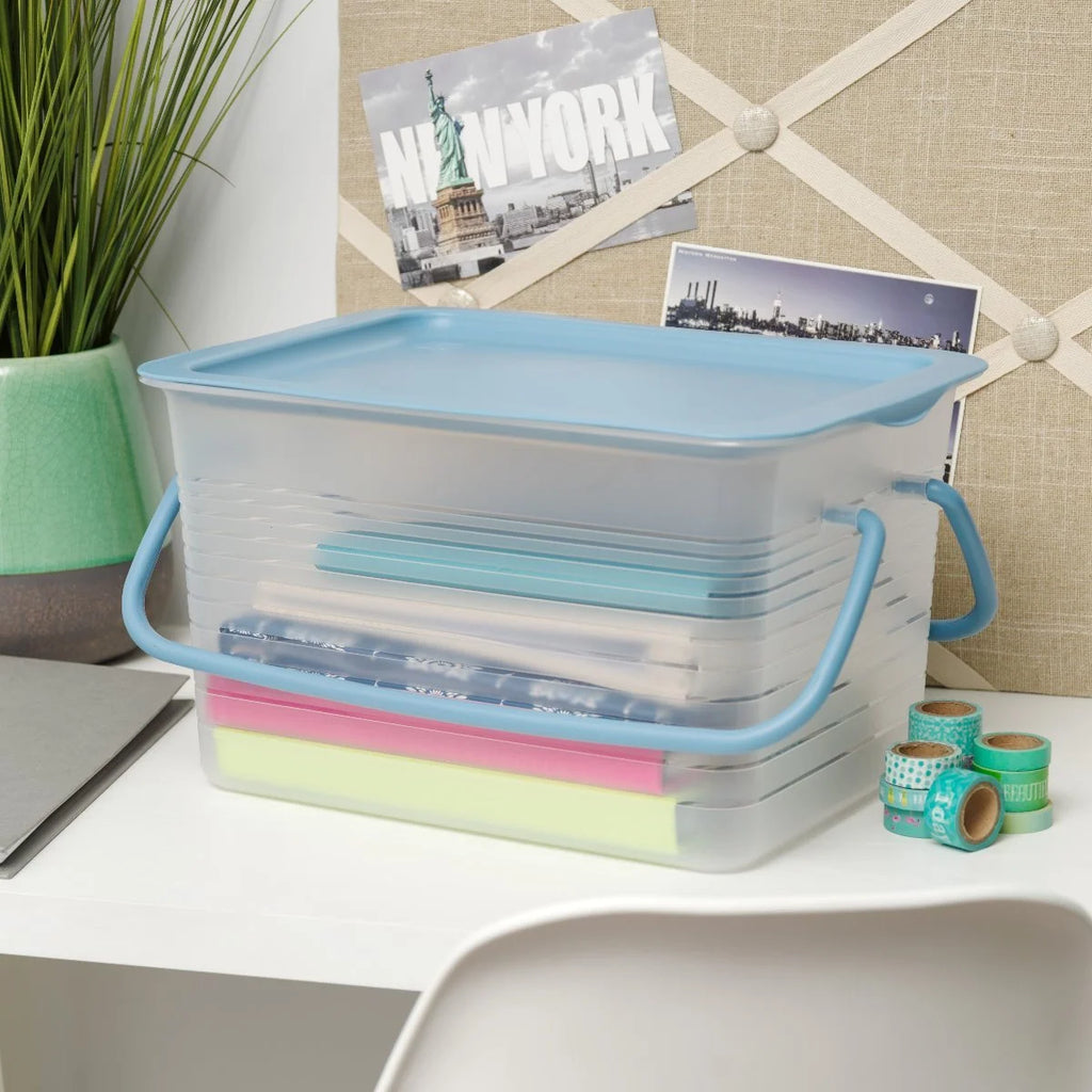 Stacking Basket - Medium | Clear/White