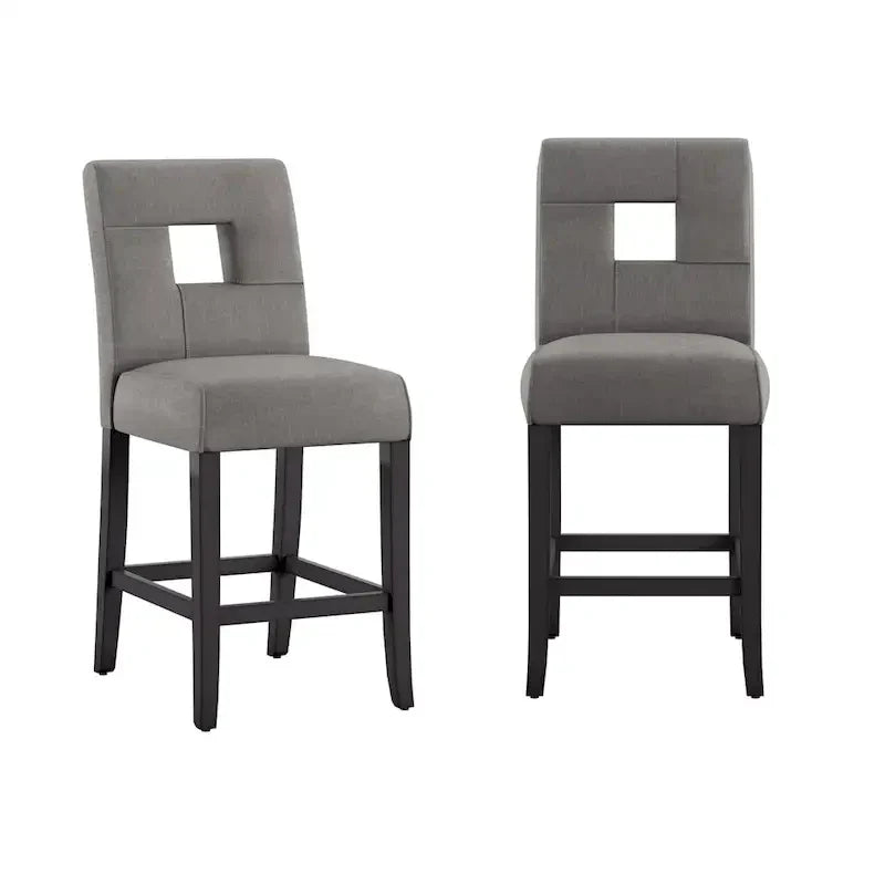 Brda Keyhole Counter Height High Back Stools - Set of 2
