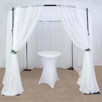 Efavormart 10ft | 4 Post Gold Metal DIY Photography Backdrop Stand, Wedding Arch Canopy Tent