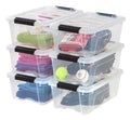 Stack & Pull Plastic Storage Box - 6 Pack (12.75qt)