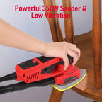 M optimized Electric Detail Sander with 12 Sanding Paper, 350W Brushless Motor Mouse Sander, Powerful & Low Vibration, 10000 RPM, for Wood Working