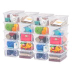 Stackable Plastic Closet Storage Box, Clear | 5 qt