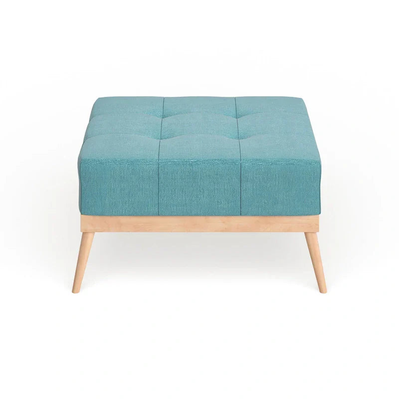 Christopher Knight Home Carson Lund Mid-Century Tufted Fabric Square Ottoman