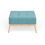 Christopher Knight Home Carson Lund Mid-Century Tufted Fabric Square Ottoman