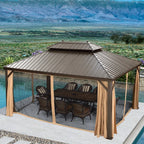 16 Ft. W x 12 FT. D Aluminum Patio Gazebo