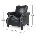 Christopher Knight Home Dowd Faux Leather 3-Piece Club Chair and Sofa Set