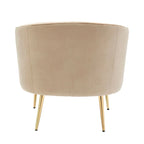 Randolf Velvet Accent Chair in Silver Orchid