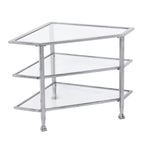 SEI Furniture Jensen Metal Corner TV Stand for Screens up to 33.25 inches