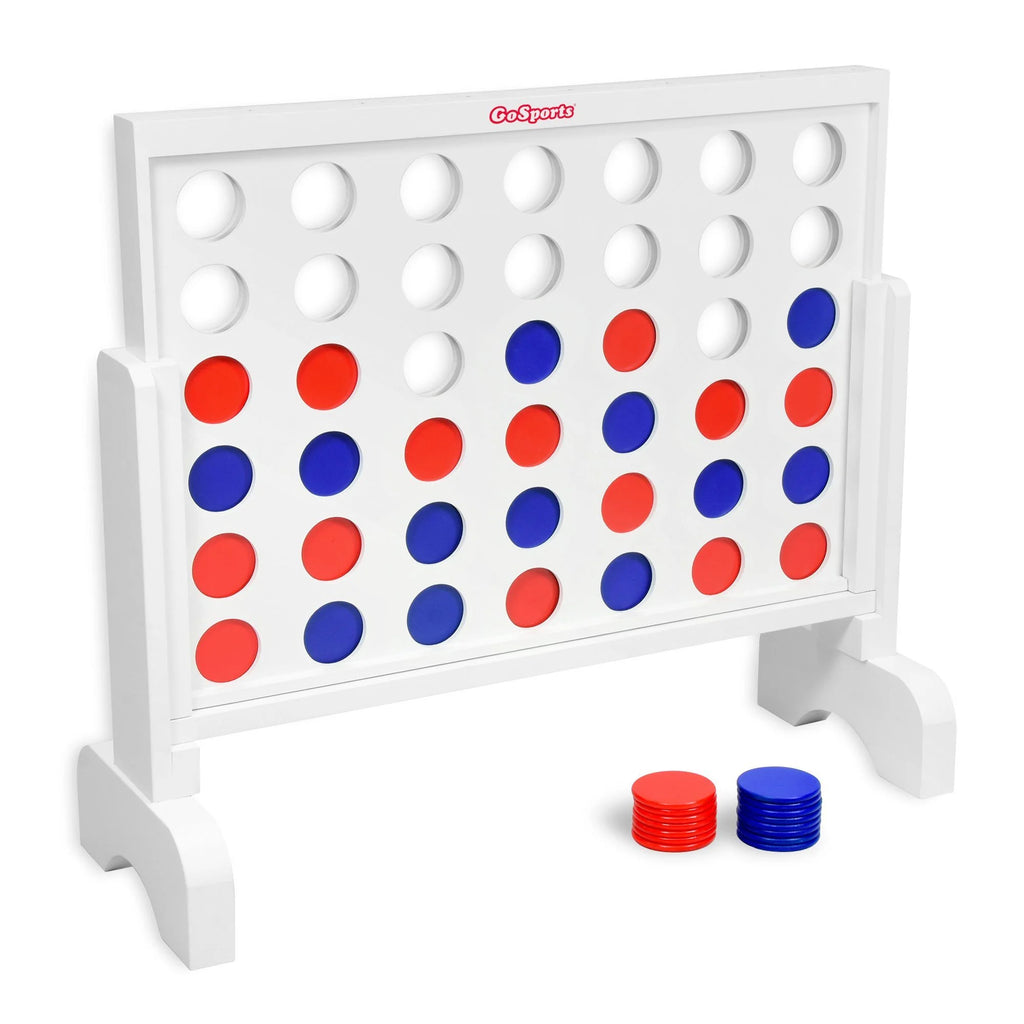 2' Wooden 4-in-a-Row Game Set | White