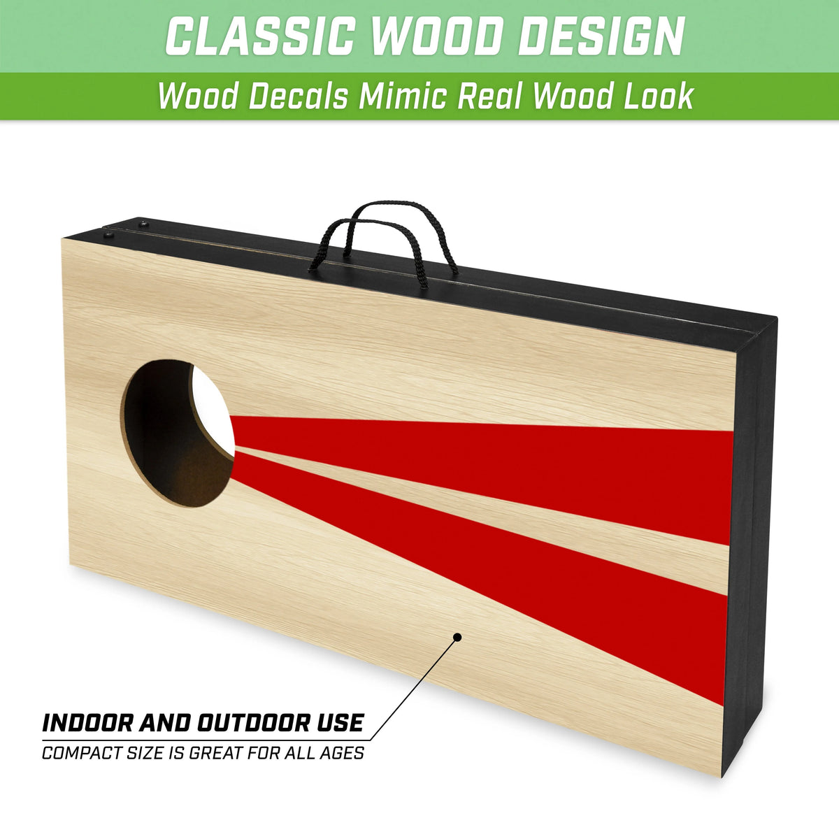 2' x 1' Portable Cornhole Set | Wood