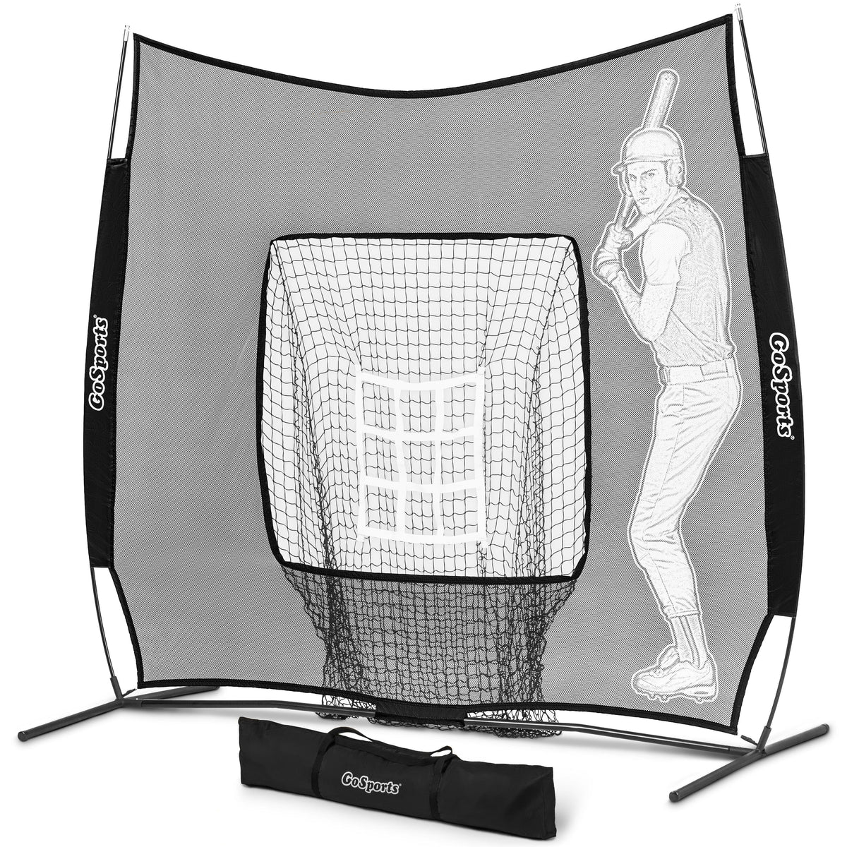 7' x 7' Baseball & Softball Net with Xtraman Batter