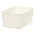 Small Plastic Storage Organizer Basket, Off-White