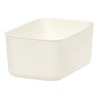 Small Plastic Storage Organizer Basket, Off-White
